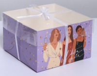 Коробка для капкейка «Люби себя», 16 * 16 * 10 см