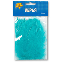 Перья декоративные тиффани 10см 30шт
